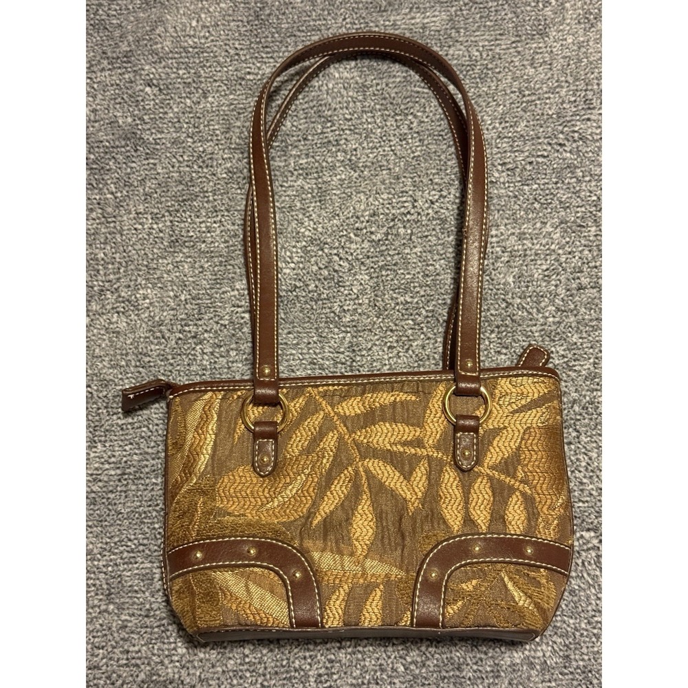 Etienne Aigner Small Leaf Embroidered Shoulder Bag